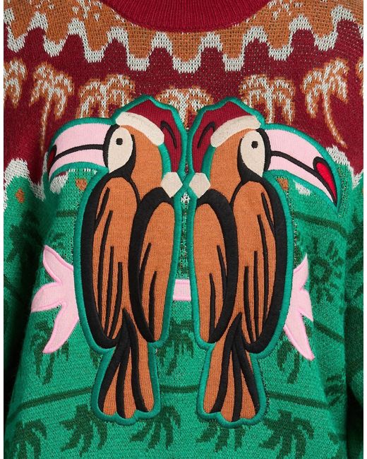 Farm Rio Green Printed Jumpers