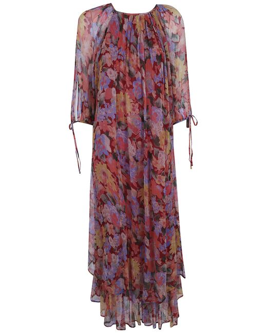 Rixo Purple Floral Dress
