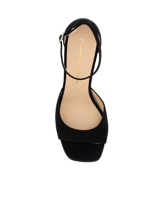 Stuart Weitzman Black High-Heeled Sandals