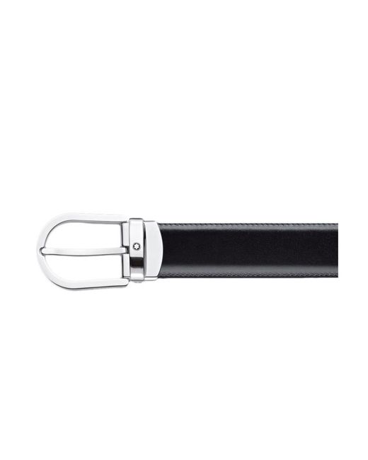 Montblanc White Buckle-Fastening Leather Belt for men