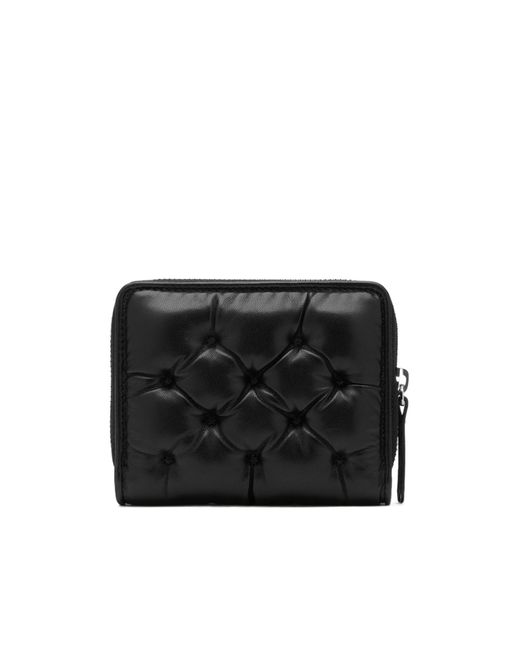 Maison Margiela Black Numbers-Motif Zipped Padded Wallet for men