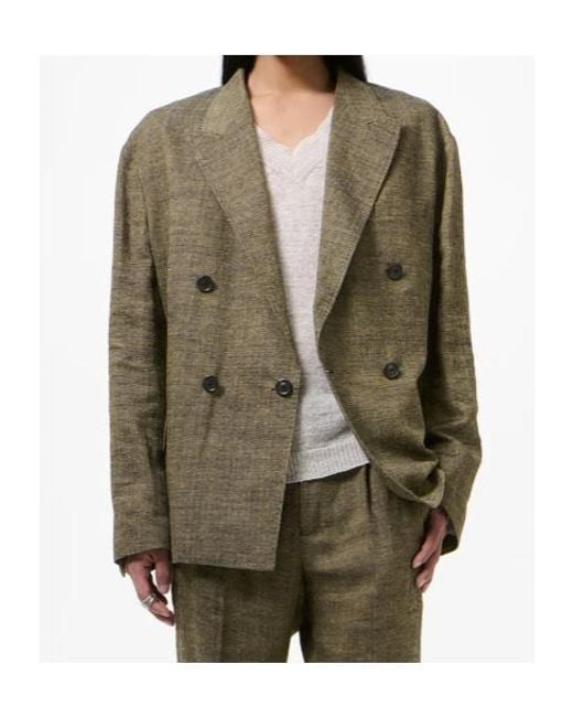 Our Legacy Green Halt Double-Breasted Blazer for men