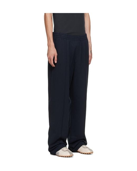 Helmut Lang Blue Elastic Waist Casual Pants for men