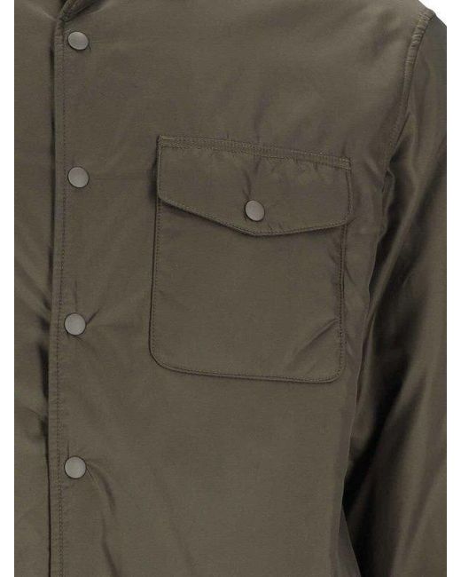 Aspesi Green Long Sleeve Shirt Jacket for men