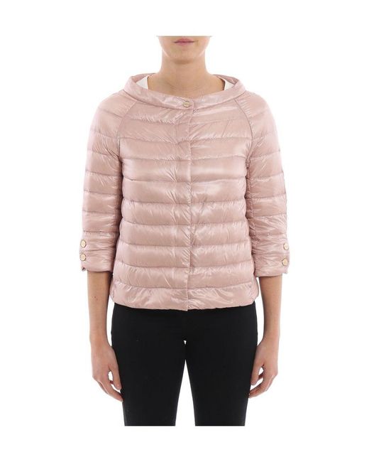 Herno Natural Cropped Sleeved Down Jacket