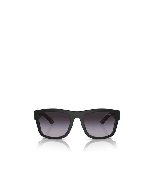 Prada Linea Rossa White Prada Eyewear Square Frame Sunglasses for men