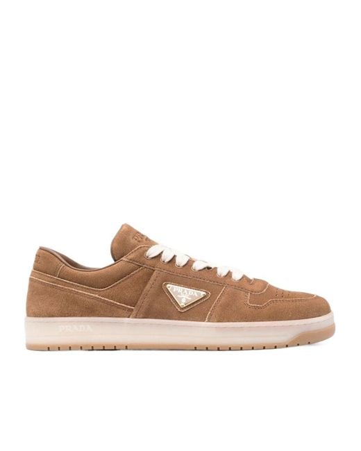 Prada Brown Downtown Sneakers for men