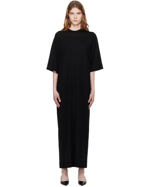 Totême  Black Totême Crewneck T-Shirt Dress