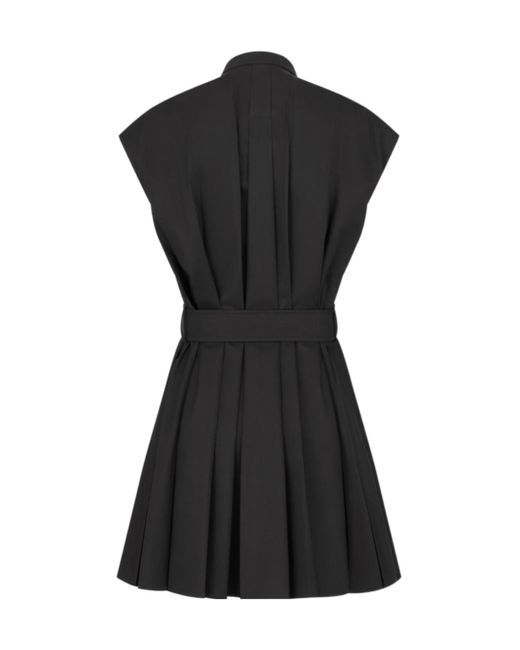 Dior Black Short Dress In Cotton Gabardine