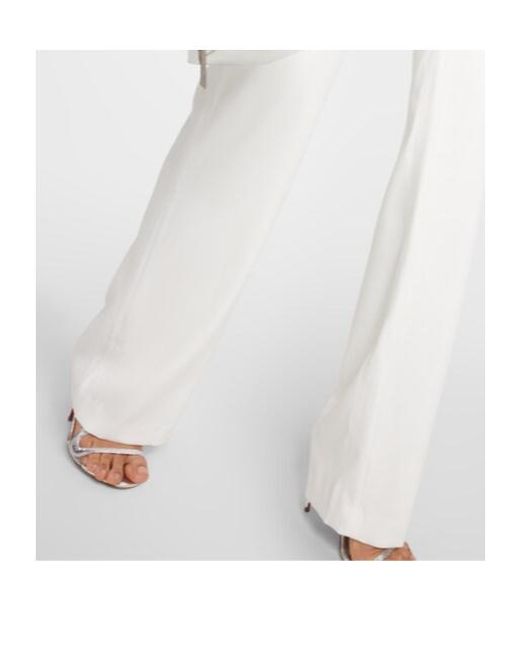 Galvan White Bridal Soho Flared Jumpsuit