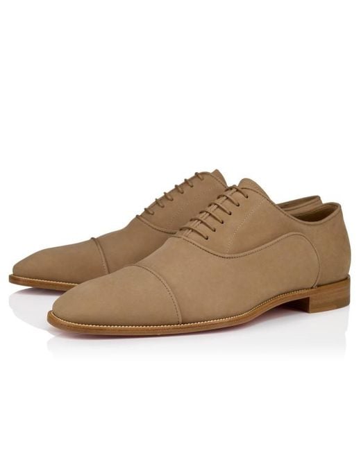 Christian Louboutin Brown Lace-Up Business Dress Shoes for men