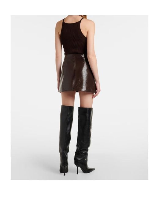 Courreges Brown Zipper Skirt
