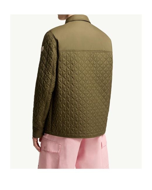Moncler Green Theoline Diamond-Quilted Padded Mid-Length Jacket for men