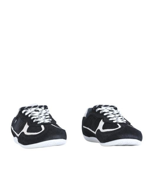 Alohas Black Contrast Panel Low-Top Sneakers