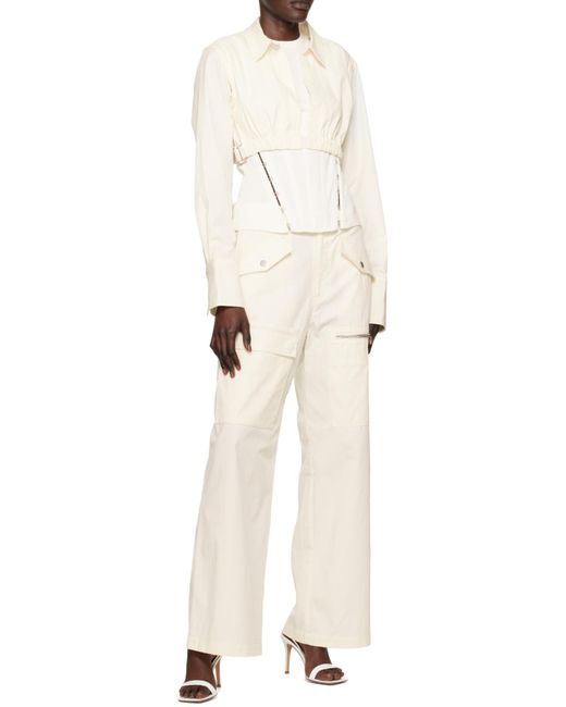 Dion Lee White Lapel Shirt