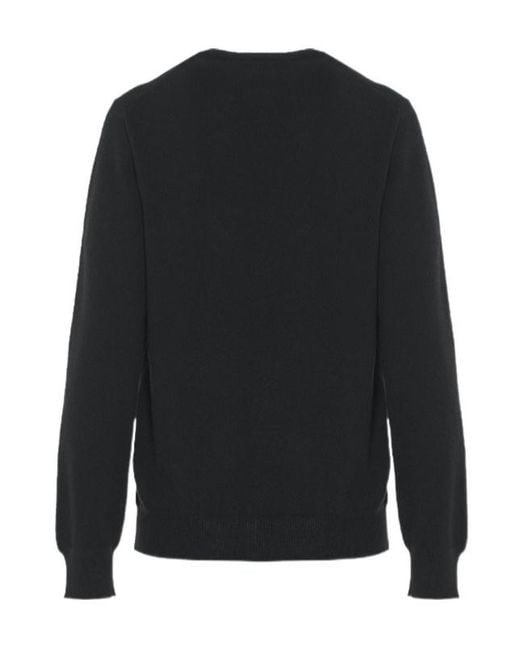 Malo Black V-Neck Cashmere Sweater for men
