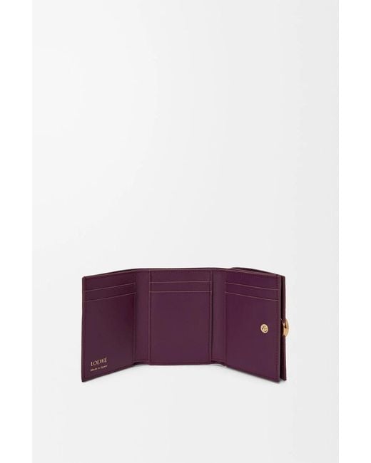 Loewe Purple Trifold Wallet