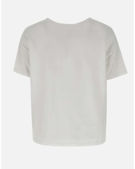 Herno Gray Graphic Printed Crewneck T-Shirt