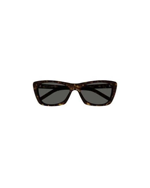Saint Laurent Black Eyewear Rectangular Frame Sunglasses