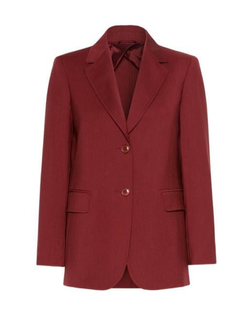 Max Mara Red Studio Mstassenzi Single-Breasted Jacket