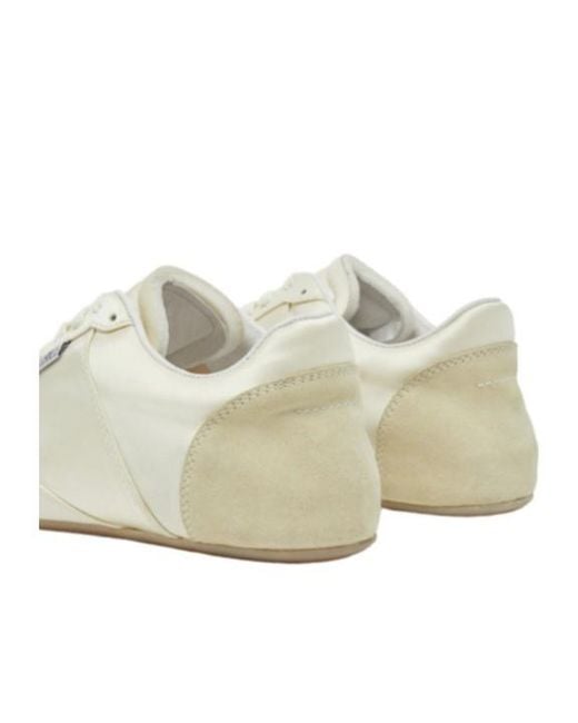 MM6 by Maison Margiela White Logo Patch Lace-Up Sneakers