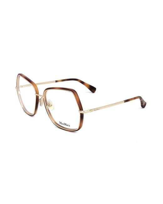 Max Mara Metallic Geometric Frame Glasses