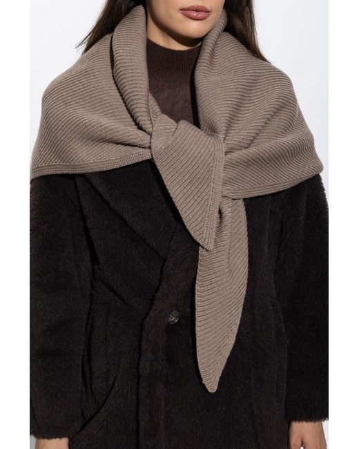 Max Mara Brown Knitted Scarf