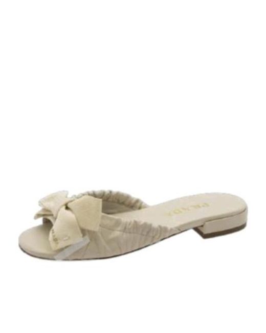 Prada Natural Bow-Detailed Slip-On Sandals
