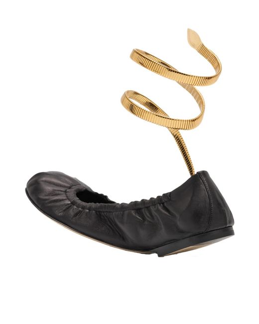 Rene Caovilla Metallic René Caovilla Embellished Ballerina Shoes