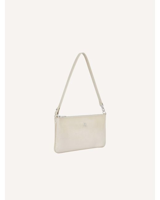 Courreges White Logo-Plaque Zipped Pouch
