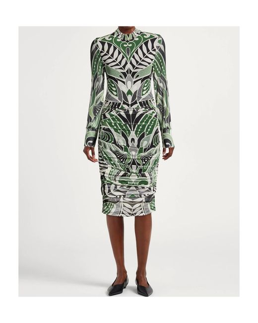 Farm Rio Green Long-Sleeved Dress