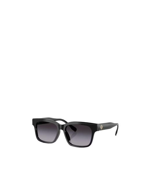 Tory Burch White Rectangle-Frame Sunglasses