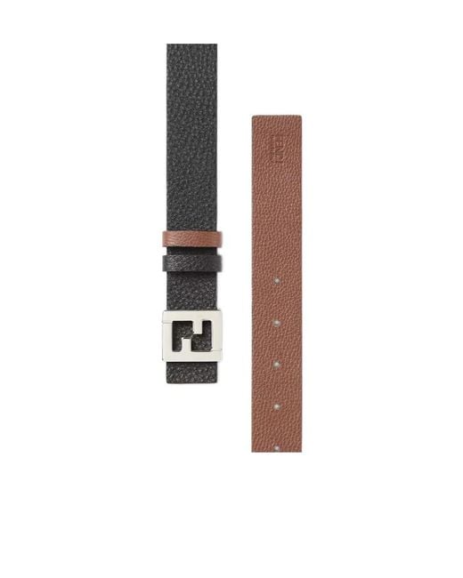 Fendi White Ff Belt for men