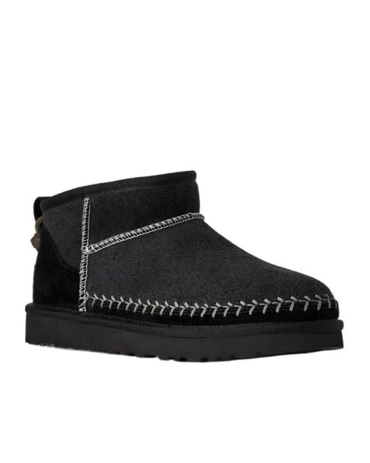 Ugg Black Classic Ultra Mini Biarritz Snow Boots