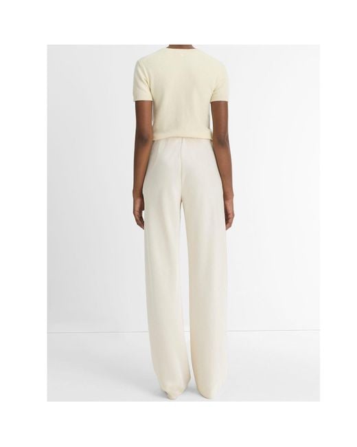 Vince White Colette Wide-Leg Pants