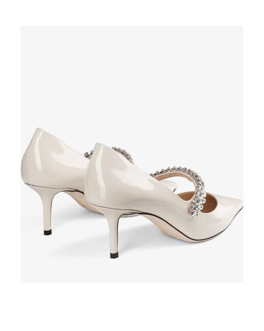 Jimmy Choo White Bing 65 Pointed High Heels