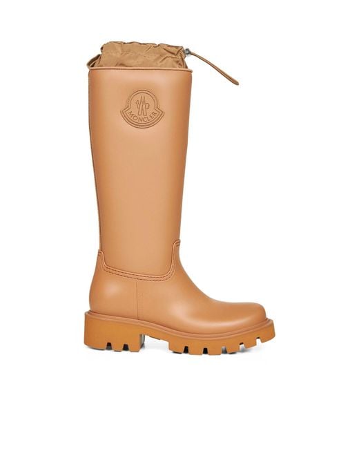 Moncler White Kickstream High Rain Boots