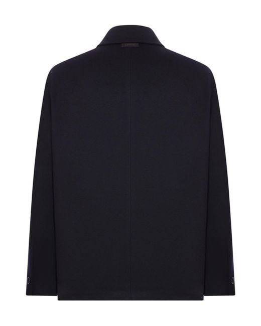 Lardini Blue Long Sleeved Shirt Jacket for men