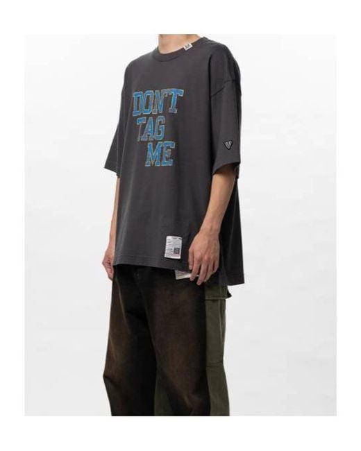 Maison Mihara Yasuhiro Black Don'T Tag Me Printed T-Shirt for men