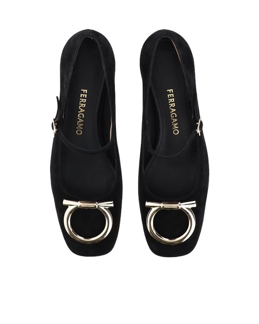 Ferragamo Black Mary Jane High-Heeled Sandals