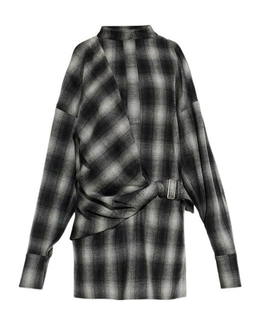 IRO Gray Plaid Dress