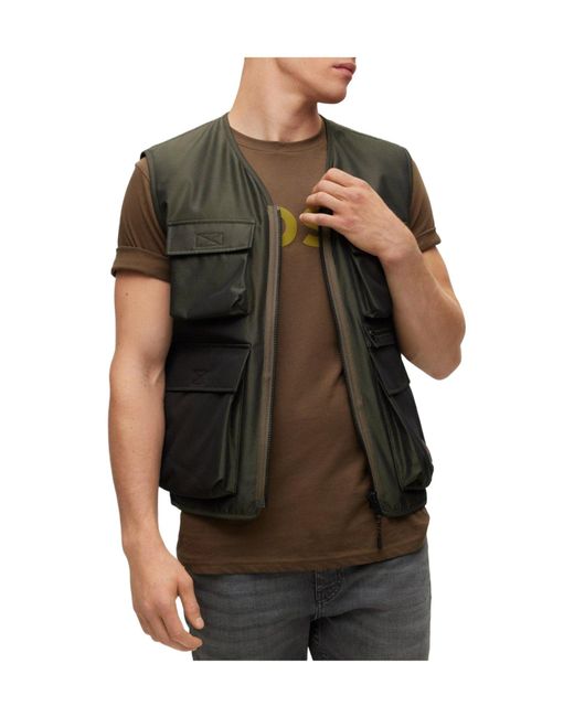 Boss Green Slim-Fit Water-Repellent Gilet for men