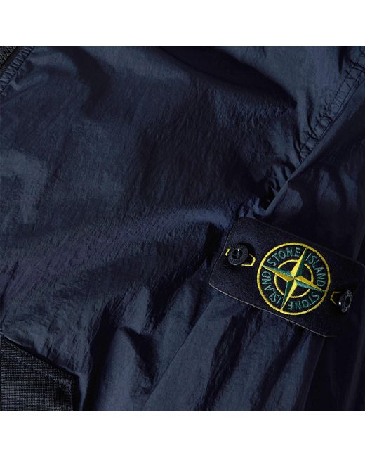 Stone Island Blue Stand-Collar Bomber Jacket for men