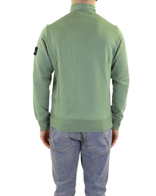 Stone Island Green Logo Sweater for men