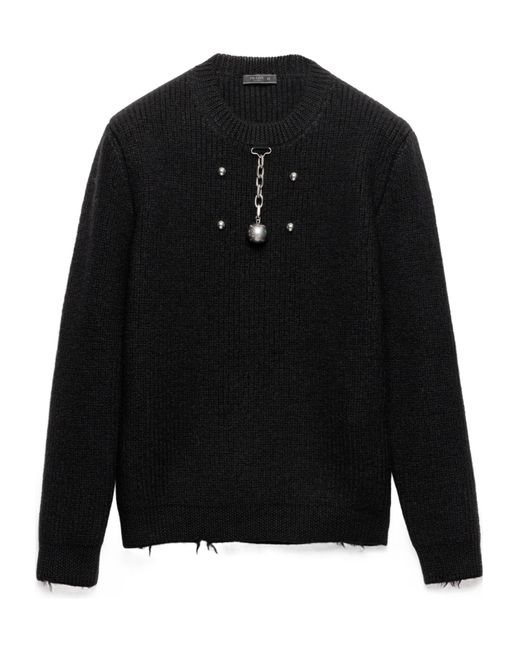 Prada Black Long-Sleeved Crewneck Jumper