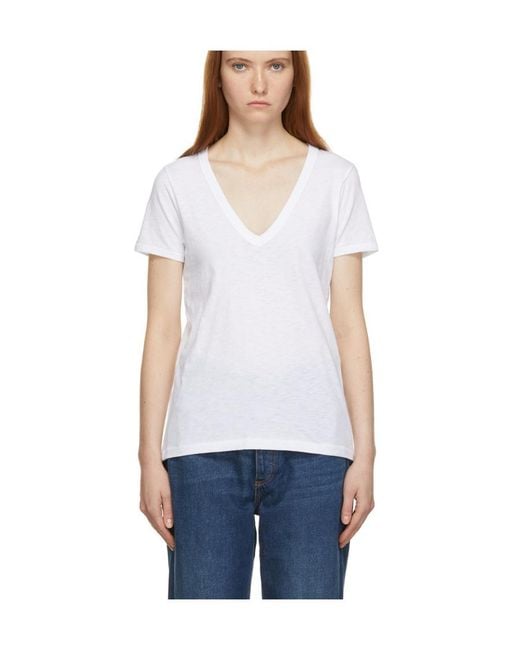 Rag & Bone White V-Neck T-Shirt