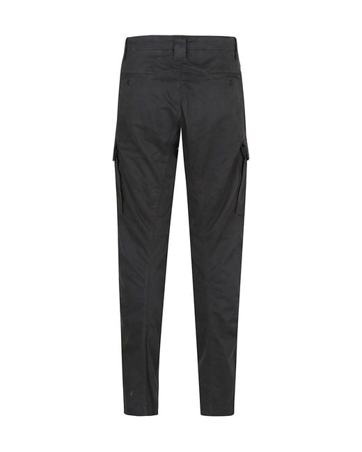 C P Company Gray Stretch Sateen Ergonomic Lens Cargo Pants for men
