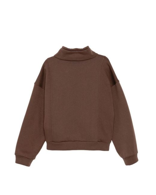Hed Mayner Brown Funnel Neck Sweatshirt for men