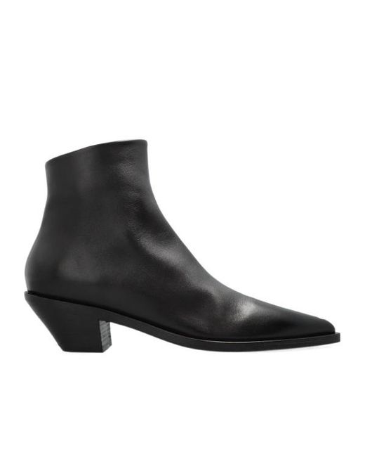 Marsèll Black Pointed Ankle Boots