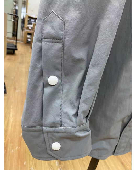 Thom Browne Gray Buttoned Long-Sleeved Shirt for men